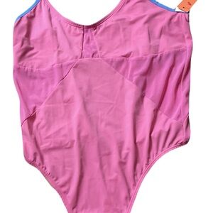 NWT Closie Pink Thong bodysuit suit. Size Large